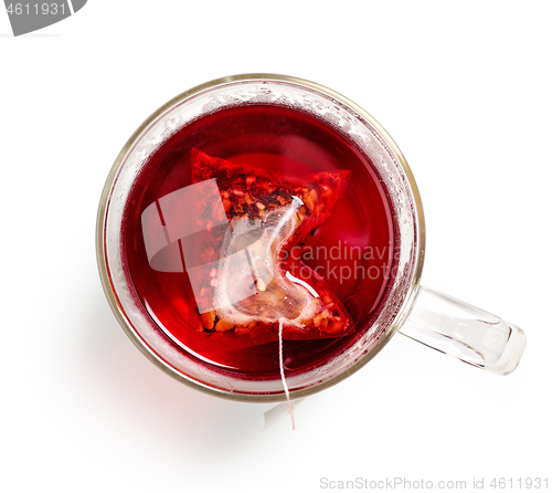 Image of cup of red fruit tea