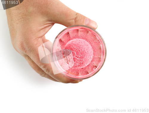 Image of glass of pink lemonade