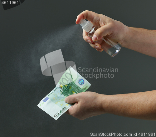 Image of money disinfection