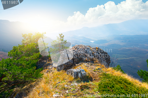 Image of Mountain landscape in the afternoon