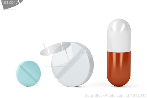 Image of Medicaments on white background