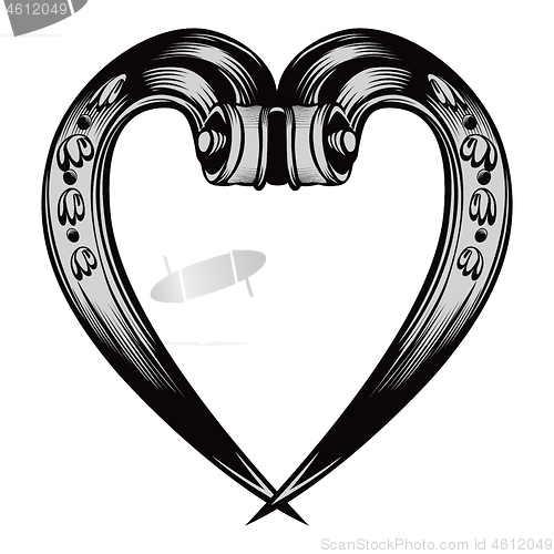 Image of Antique decorative heart emblem