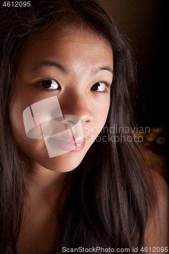 Image of Portrait of a young teenager girl in studio