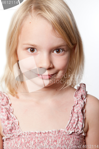 Image of Portrait of a young teenager girl in studio