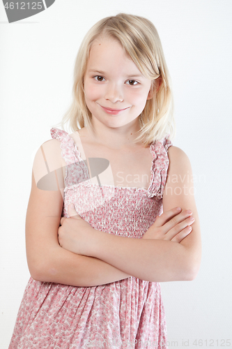 Image of Portrait of a young teenager girl in studio