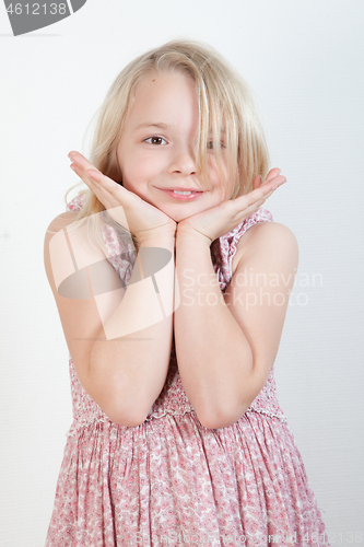 Image of Portrait of a young teenager girl in studio