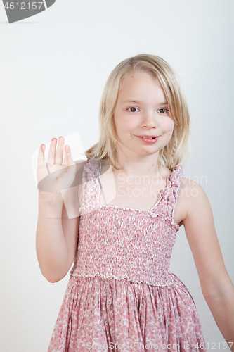 Image of Portrait of a young teenager girl in studio