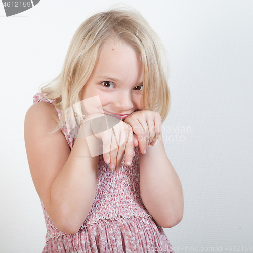 Image of Portrait of a young teenager girl in studio