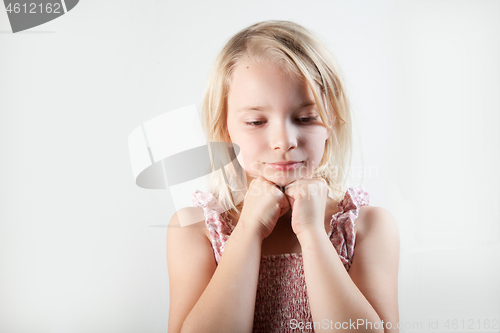 Image of Portrait of a young teenager girl in studio