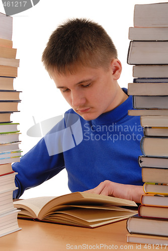 Image of Boy in Library