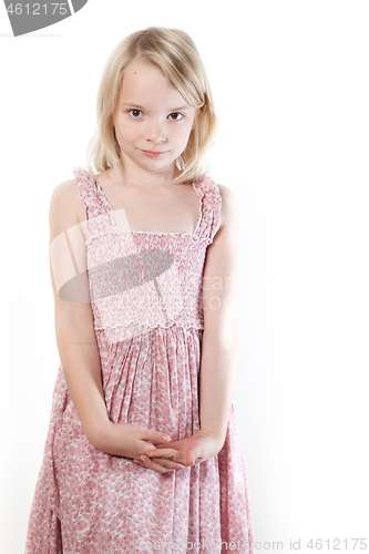 Image of Portrait of a young teenager girl in studio