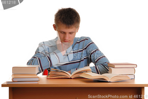 Image of Boy in Library