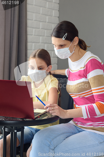 Image of Studying at home online in self-isolation and quarantine mode