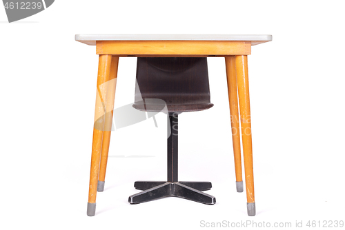 Image of Vintage school desk and chair