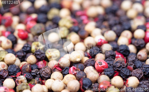 Image of Peper background, white, green, black and red