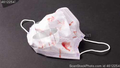 Image of Bloody white mask for doctor