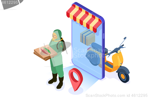 Image of secure online food delivery service