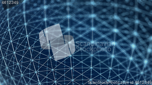 Image of Blockchain network connection structure, data digital background.