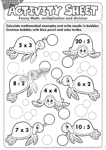 Image of Activity sheet math theme 8