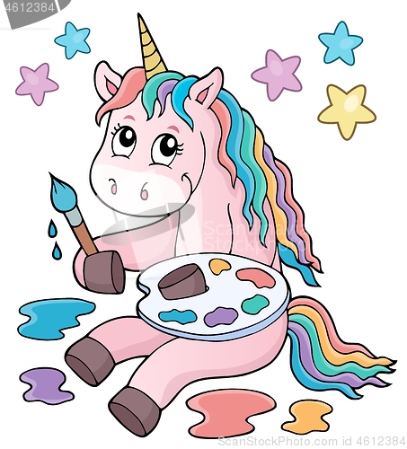 Image of Painting unicorn theme image 1