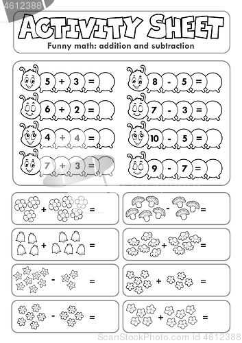 Image of Activity sheet math theme 5