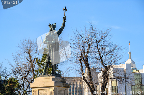 Image of Statue of Stefan cel Mare AKA Stephen III the Great of Moldavia in Chisinau, Moldova