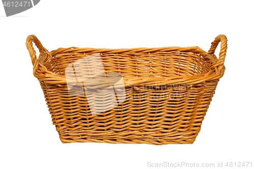 Image of Wicker basket on white