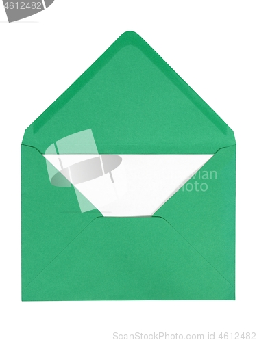 Image of Green envelope with letter
