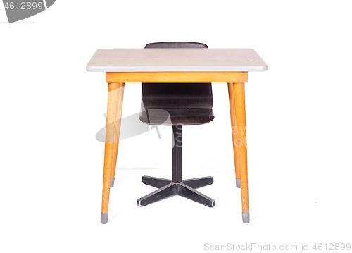 Image of Vintage school desk and chair