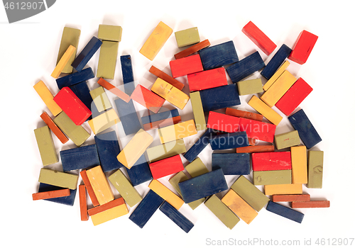 Image of Vintage wooden blocks isolated