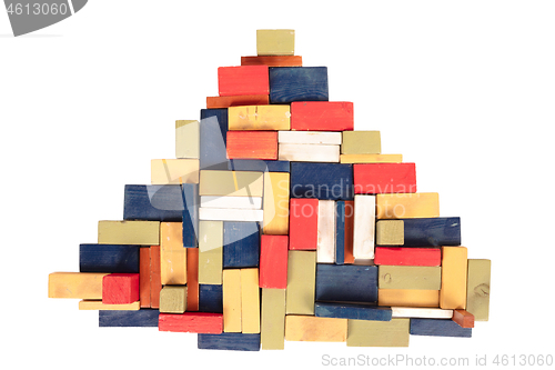 Image of Vintage wooden blocks isolated