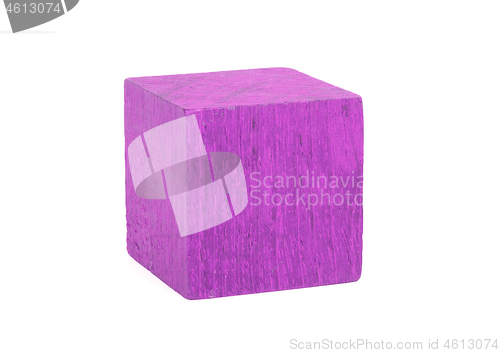 Image of Vintage purple building block isolated on white