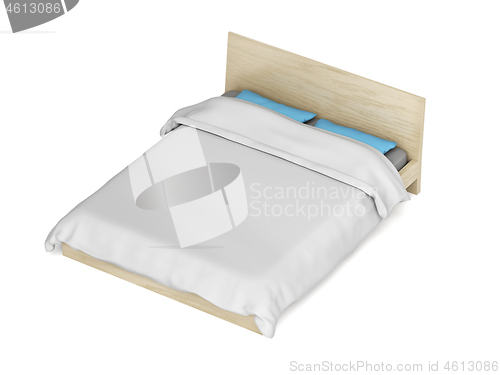 Image of Bed on white background