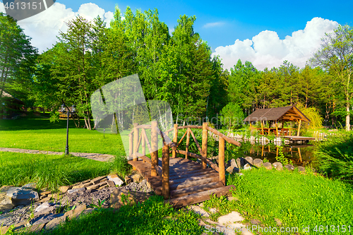 Image of Wooden bridge at day