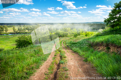 Image of Country road in the field