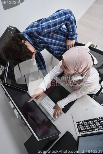 Image of creative professionals team at modern office