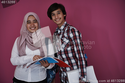 Image of Arab teens group