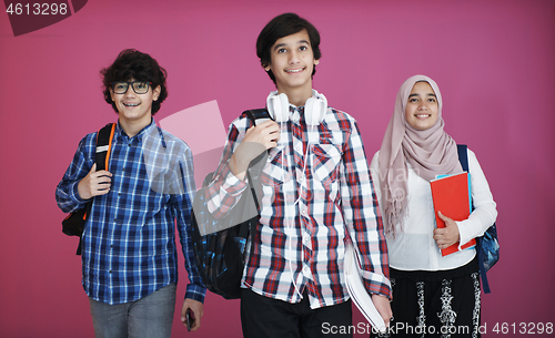 Image of Arab teens group