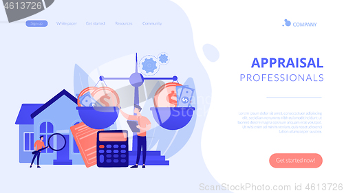 Image of Appraisal services concept landing page