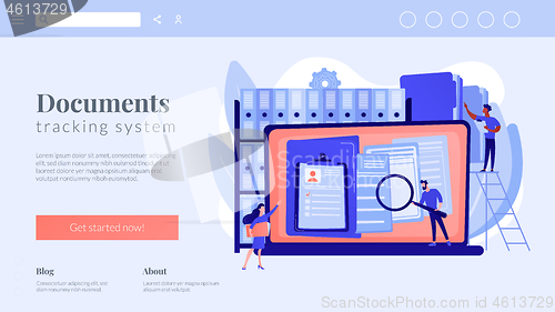 Image of Records management concept landing page