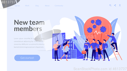 Image of New team members concept landing page