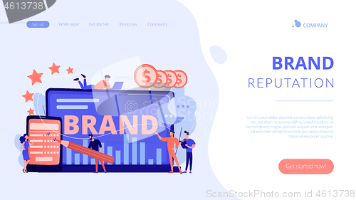 Image of Brand reputation concept landing page