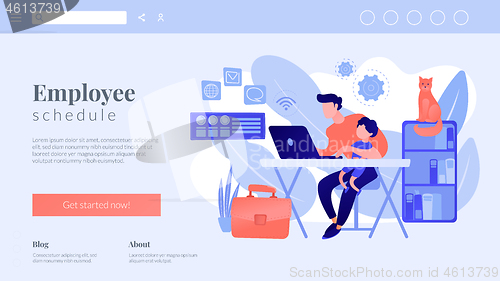 Image of Remote worker concept landing page