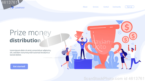 Image of Prize pool concept landing page.