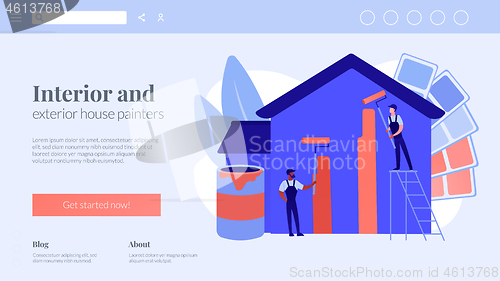 Image of Painter services concept landing page