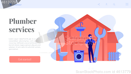 Image of Plumber services concept landing page