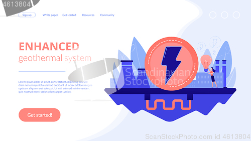 Image of Geothermal energy concept landing page.