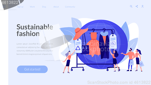 Image of Sustainable fashion concept landing page