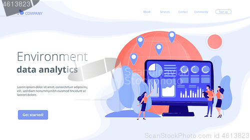 Image of Environment data analytics concept landing page