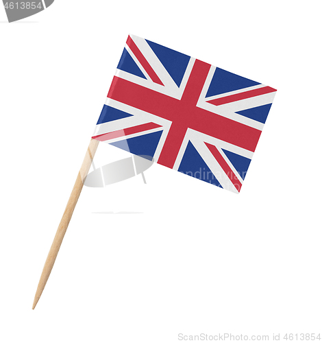 Image of Small paper flag of the United Kingdom on wooden stick